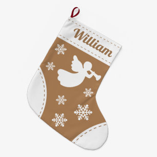 Elegant Angel Christmas Stocking