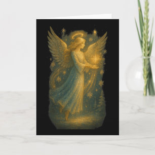 Elegant Angel Glow Christmas Design For Women  Card