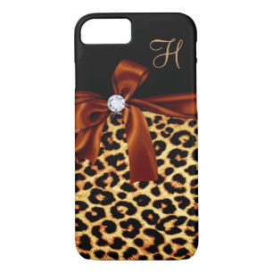 Elegant Animal Faux Diamond Monogrammed iPhone 8/7 Case