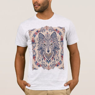 Elegant Animal Motif Intricate Nature-Inspired  T-Shirt