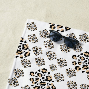 elegant animal print beach towel