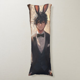 Elegant Anime Rabbit Man Body Cushion