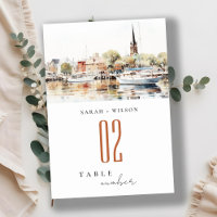 Elegant Annapolis Maryland Watercolor Wedding