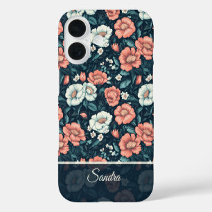 Elegant Anniversary Gift Rose Flower Name iPhone 16 Case