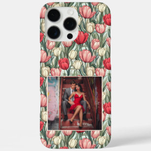 Elegant Anniversary Gift Tulip Floral Custom iPhone 16 Pro Max Case