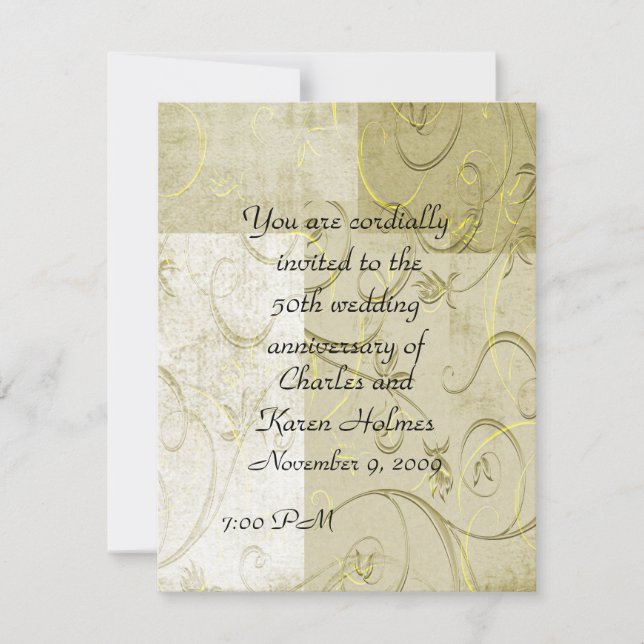 Elegant  Anniversary Invitation (Front)