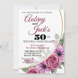 Elegant Anniversary Invitation