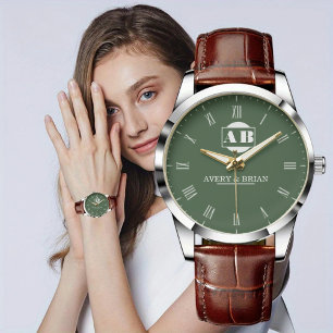 Elegant Anniversary Keepsake Couples Personalized Watch