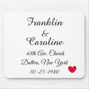 Elegant Anniversary Mouse Mat