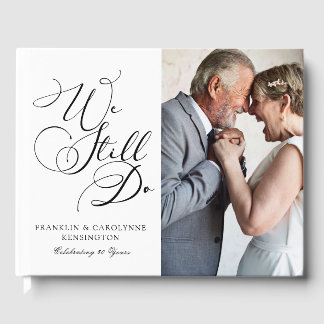 Elegant Anniversary Vow Renewal Photo Guest Book
