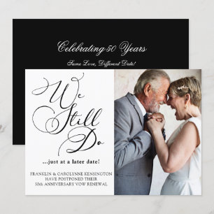 Elegant Anniversary Vow Renewal Postponement Invitation