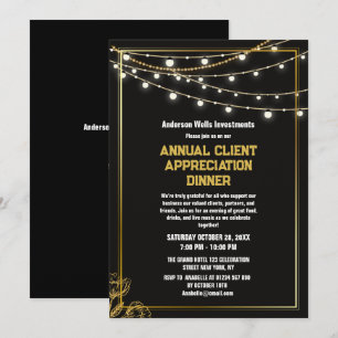 Elegant Annual Client Appreciation Dinner Party   Invitation