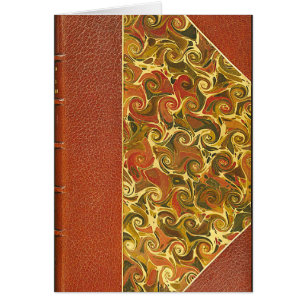 Elegant Antique Book, Ornate Swirl Pattern