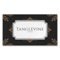 Elegant Antique Gold Botanical Black Formal Frame