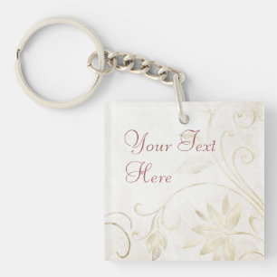 Elegant Antique Gold Key Ring