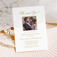 Elegant Antique Gold She Said Yes Photo