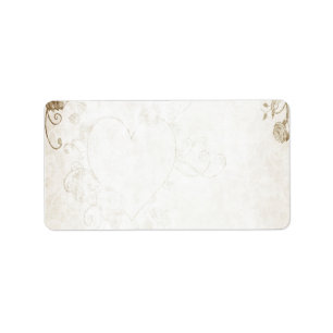 Elegant Antique Gold Vintage Wedding Label