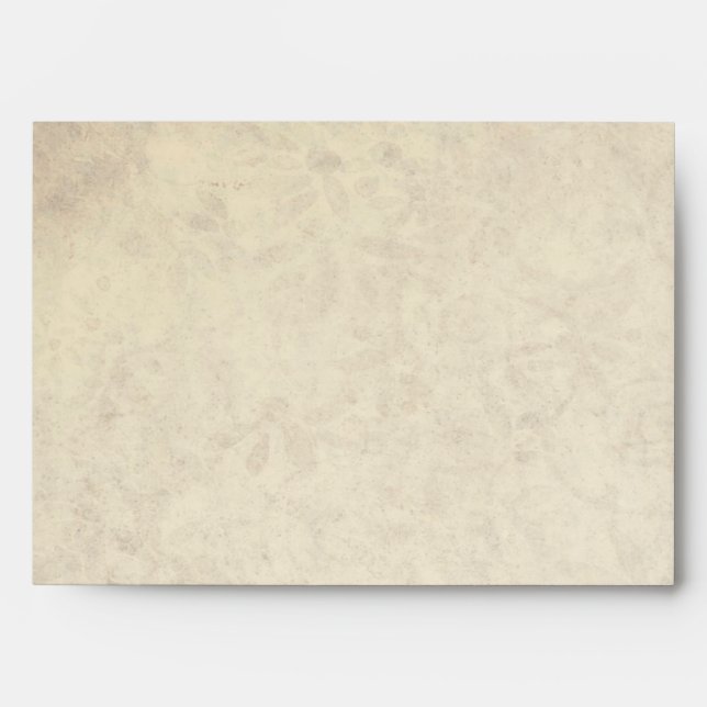 Elegant Antique Look Wedding Envelope (Front)