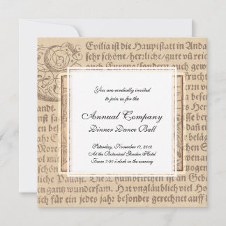 Elegant Antique Map of Seville / Sevilla Spain Invitation