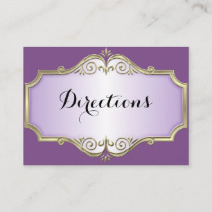 Elegant Antique Satin Wedding Directions Enclosure Card