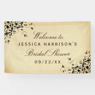 Elegant Antique Swirls Bridal Shower Banner
