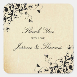 Elegant Antique Swirls Wedding Favour Or Seal