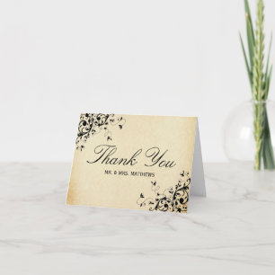 Elegant Antique Swirls Wedding Thank You