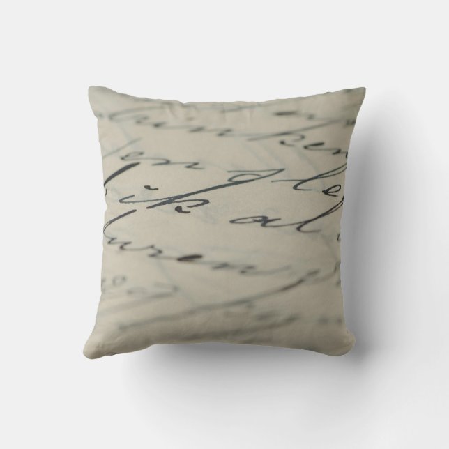 Elegant Antique Throw Pillow (Back)
