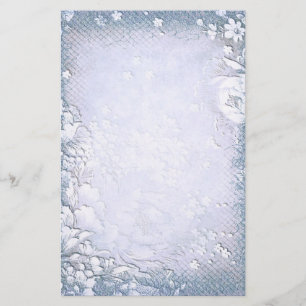 Elegant antique Vintage Blue Floral Wedding Stationery