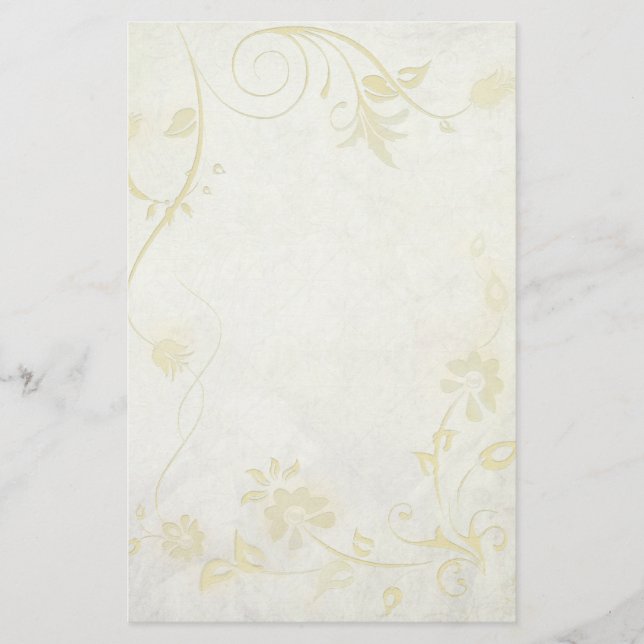 Elegant Antique White Vintage Wedding Stationery (Front)