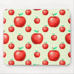 Elegant Apples Pattern Honeycomb Background Mouse Mat