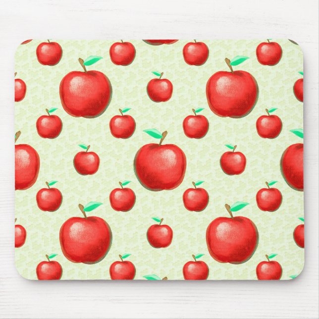 Elegant Apples Pattern Honeycomb Background | Mouse Mat (Front)