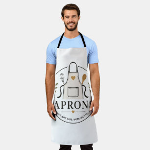 Elegant Apron Logo Badge Kitchen Apron