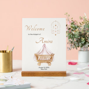 Elegant Aqiqah Welcome Acrylic Sign