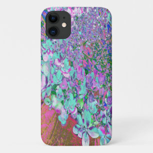 Elegant Aqua and Purple Limelight Hydrangea Detail iPhone 11 Case