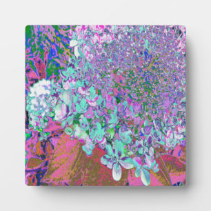 Elegant Aqua and Purple Limelight Hydrangea Detail Plaque
