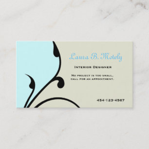 Elegant Aqua and Sand Business Card