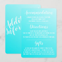 Elegant Aqua Blue Enclosure Card