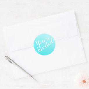 Elegant Aqua Blue Envelope Seals