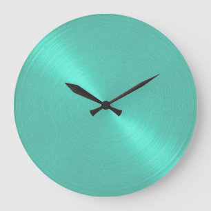 Elegant Aqua Green Sheen Large Clock