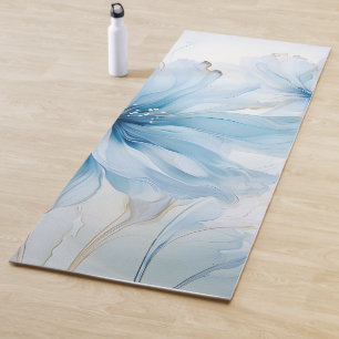 Elegant Aquarelle Floral Bloom Watercolor Yoga Mat