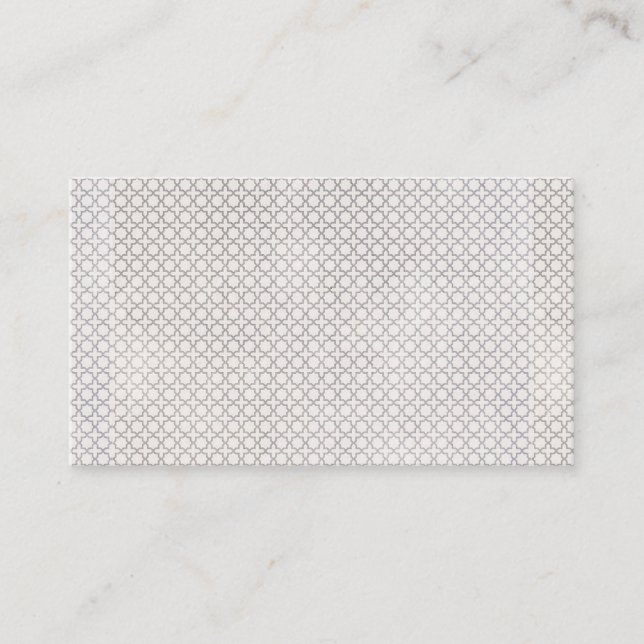 Elegant Arabesque Ornament Business Card (Front)