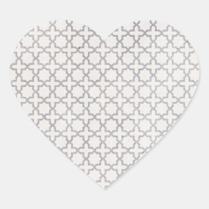 Elegant Arabesque Ornament Heart Sticker