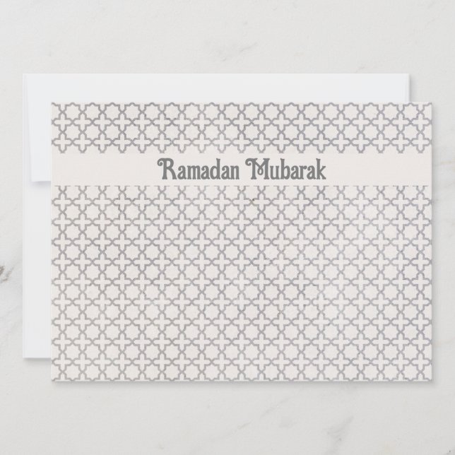 Elegant Arabesque Ornament Holiday Card (Front)