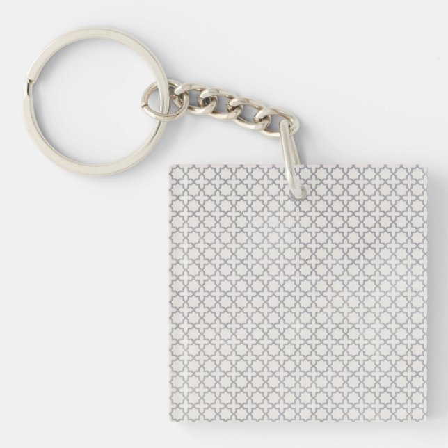 Elegant Arabesque Ornament Key Ring (Front)
