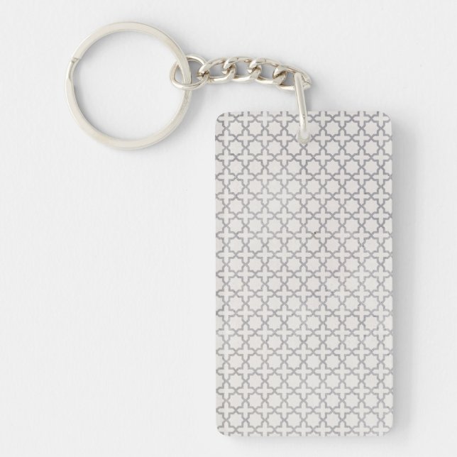 Elegant Arabesque Ornament Key Ring (Front)