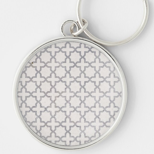 Elegant Arabesque Ornament Key Ring (Front)