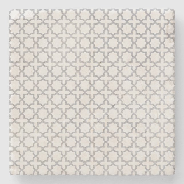 Elegant Arabesque Ornament Stone Coaster (Front)