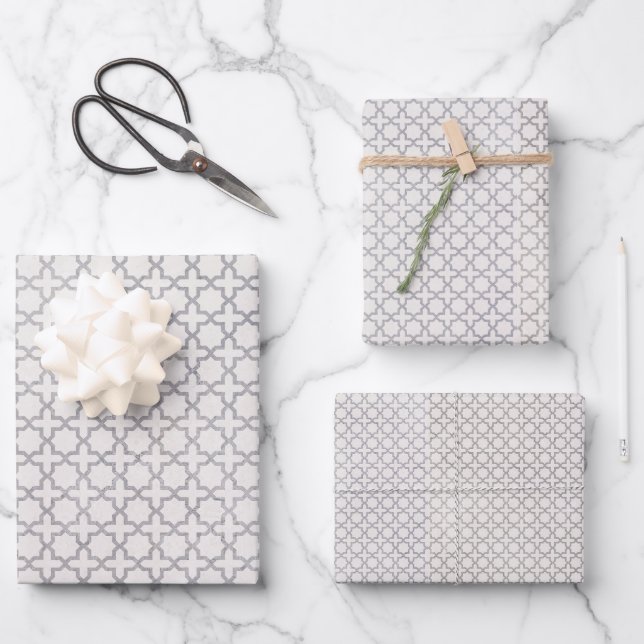 Elegant Arabesque Ornament Wrapping Paper Sheet (Front)
