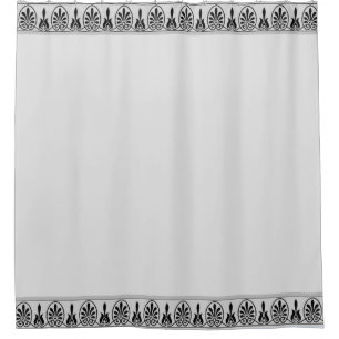 Elegant Arabesque Vector on Light Grey Shower Curtain